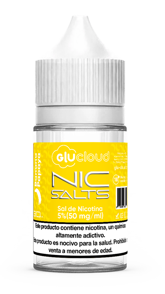 Glucloud NIC SALT Banana Papaya 30 ml – 5% Nicotina