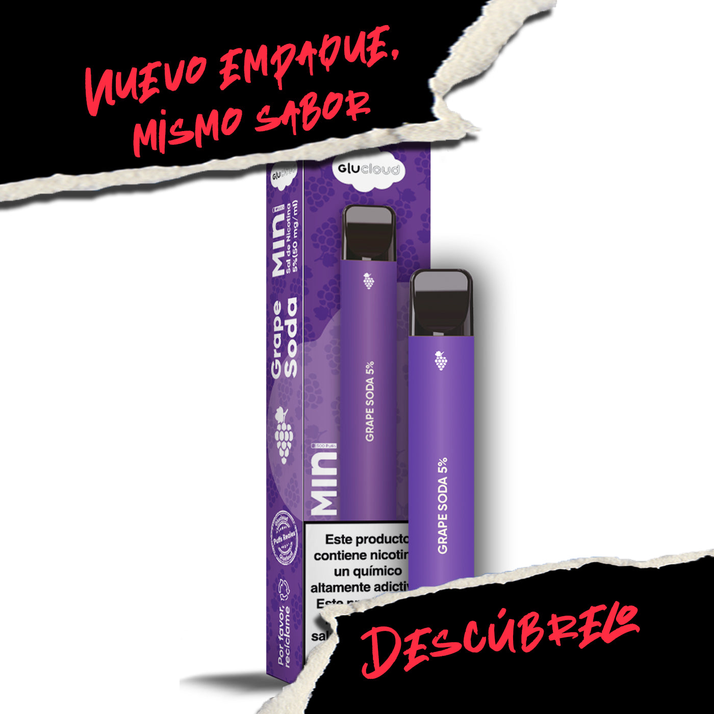 Glucloud Grape Soda Mini 5% Nicotina