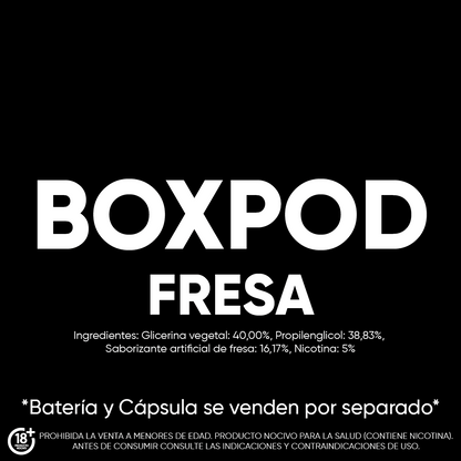 BOXPOD: Cápsula prellenada desechable